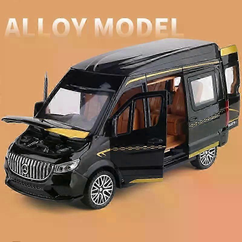 1:24 אצן סגסוגת MPV דגם רכב Diecast מתכת צעצוע כלי רכב אוסף דגם רכב סימולציה צליל ואור מתנה לילדים