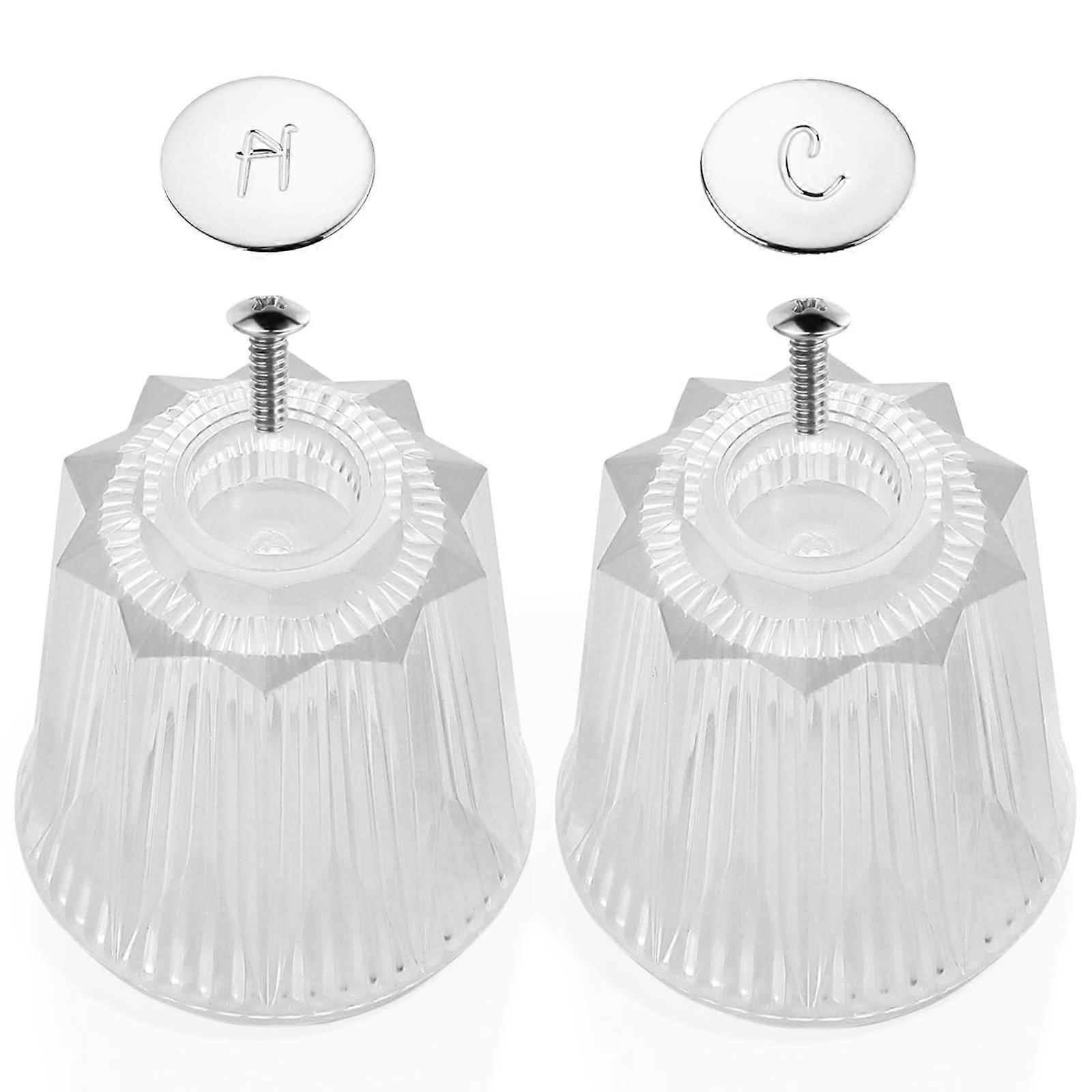 Shower Faucet Handle Replacement Set Acrylic Knobs for Pfister Windsor 12 Point Stem 2pc