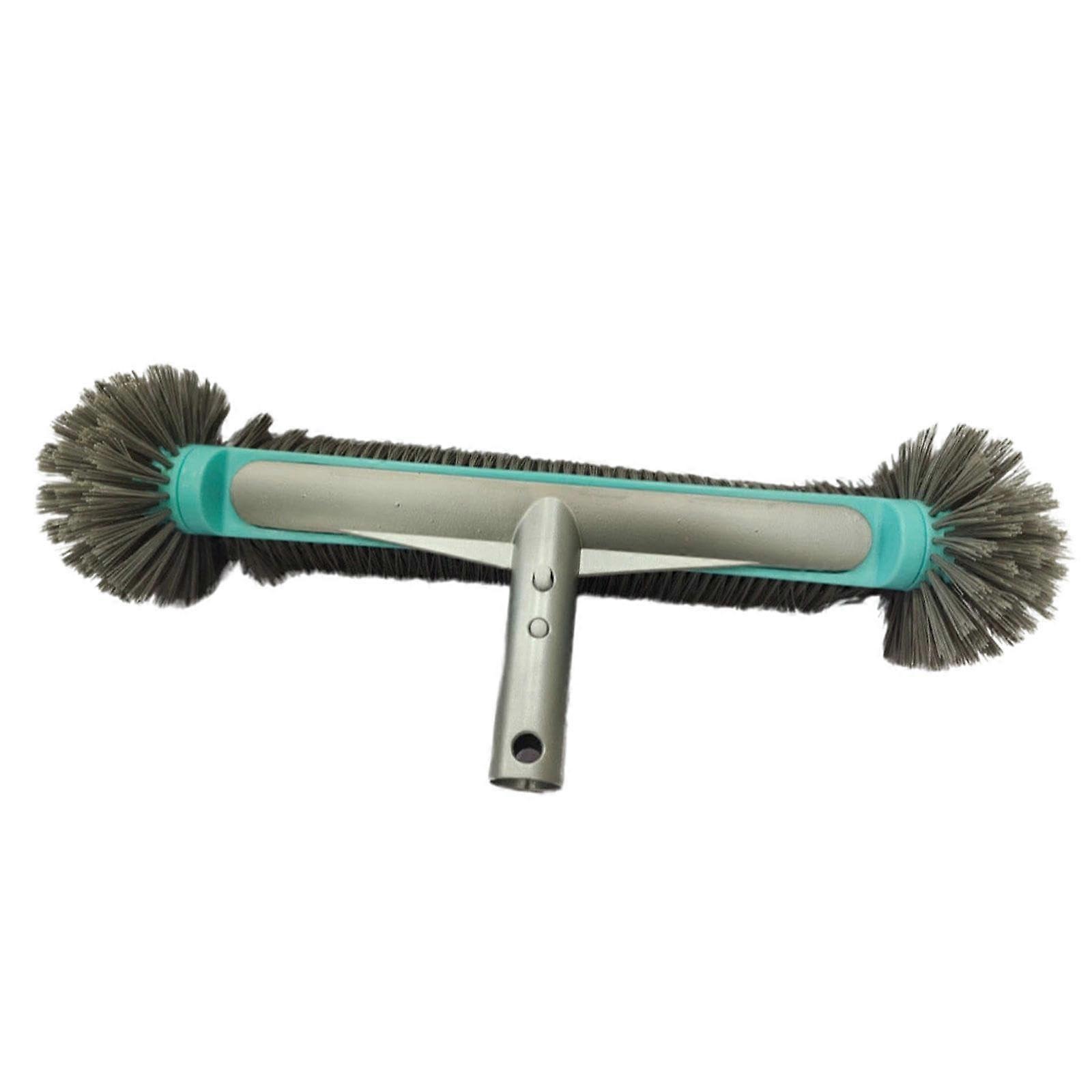 Pool Brush Head Replacement with CornerFriendly Round Design Fits Most Poles for Deep Wall Cleaning