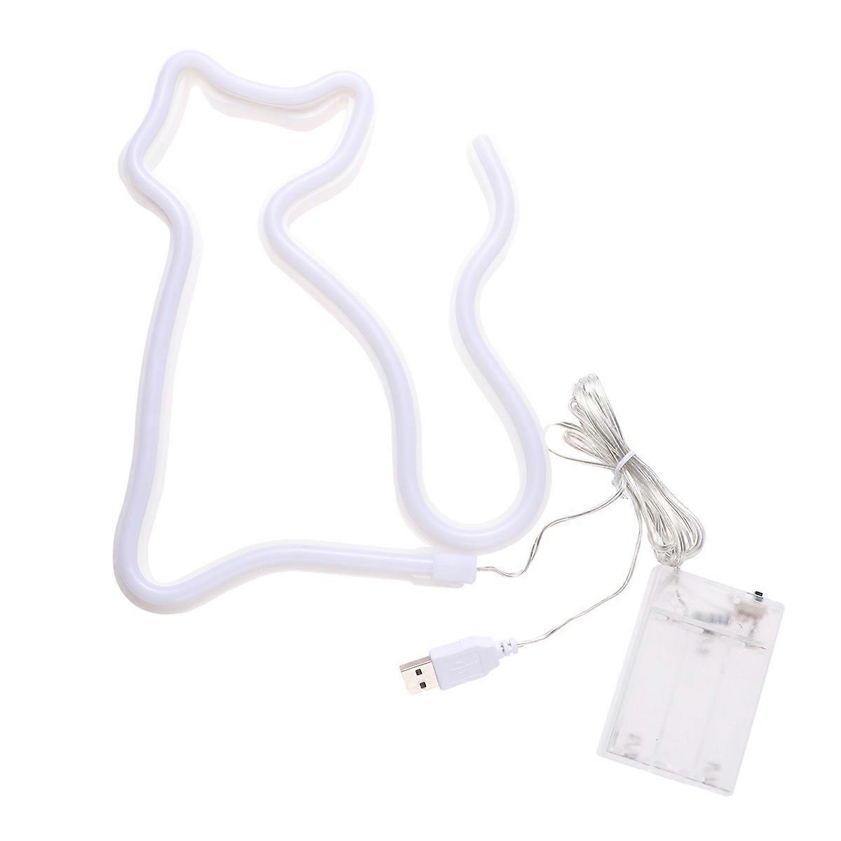 Cat Night Lights LED Cat Shape Neon Light for Decorative Lighting