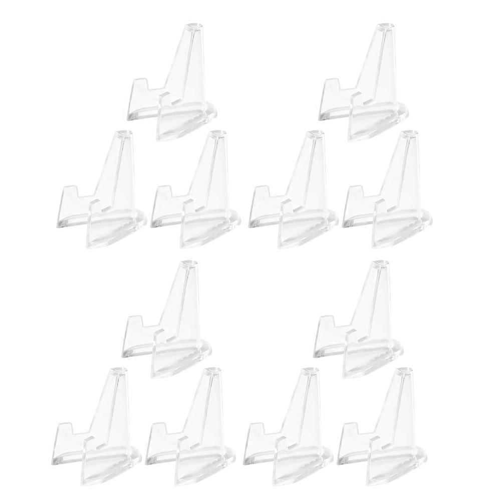 Transparent Hard Coin Display Stand for Desktop Storage 20Pcs Plastic Organizer