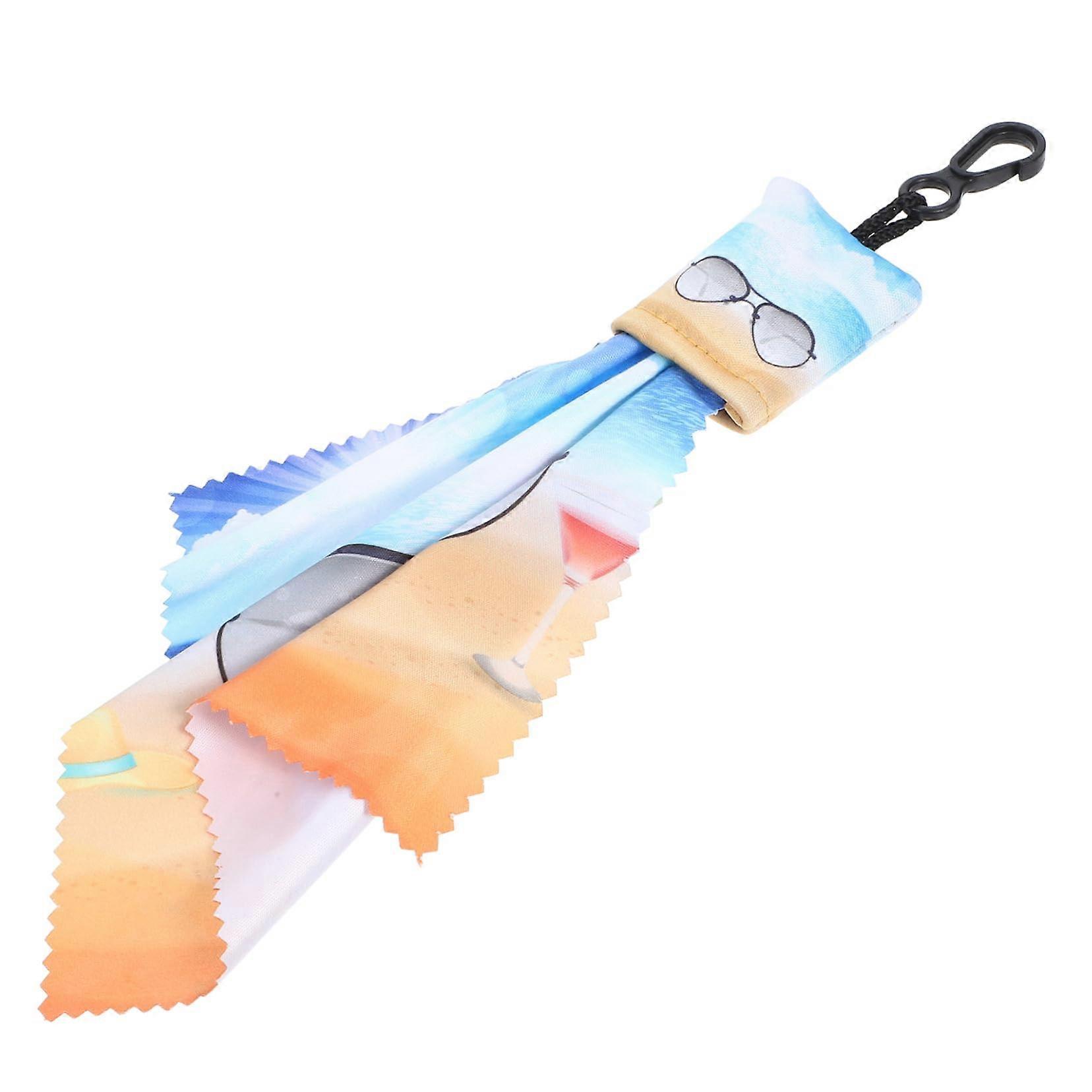 Microfiber Lens Cleaning Cloth 2Pack Keychain Reusable for Eyeglass and Screen Scratch Use