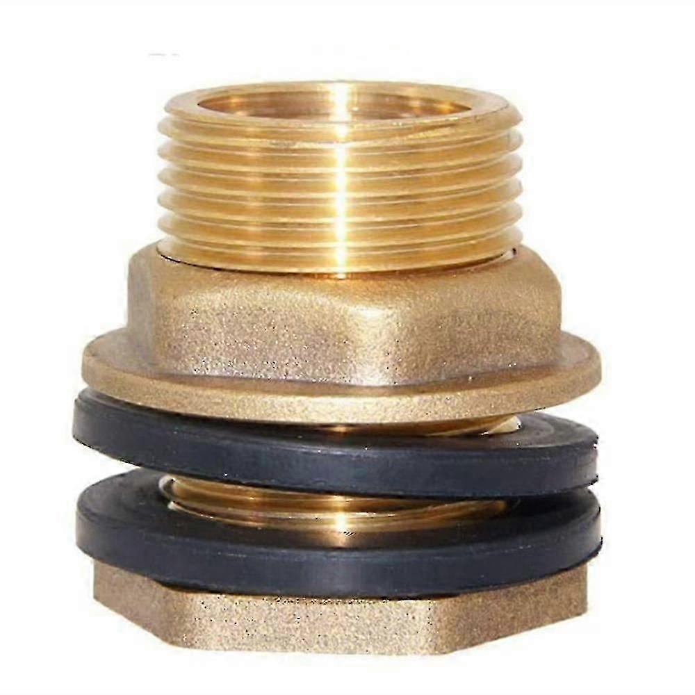 1" hun 1-1/4" han Soild messing vandtankforbindelse Skottankfitting