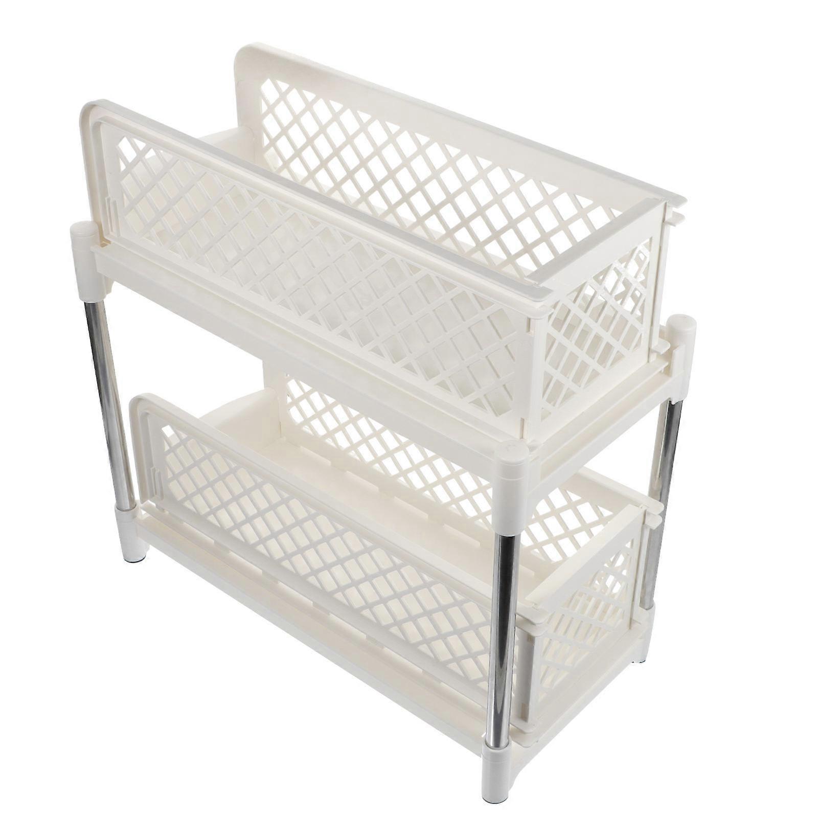 Drawer Type Storage Shelf for Storage Double-Layer Desktop Organizer