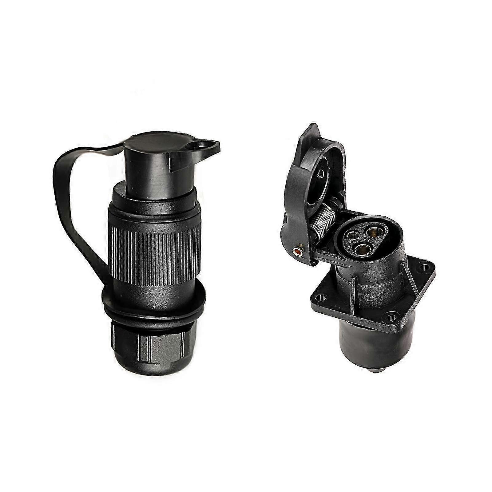 3Pin Plug and Socket, 12V Tractor, DIN 9680, Flat Connector for 12V Systems