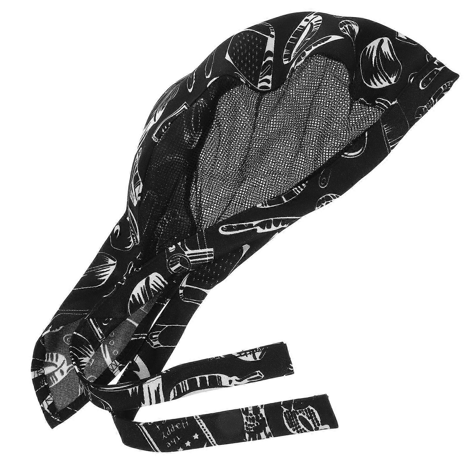 Restaurant Cap for Working 1Pcs Adjustable Breathable Chef Hat Black Design