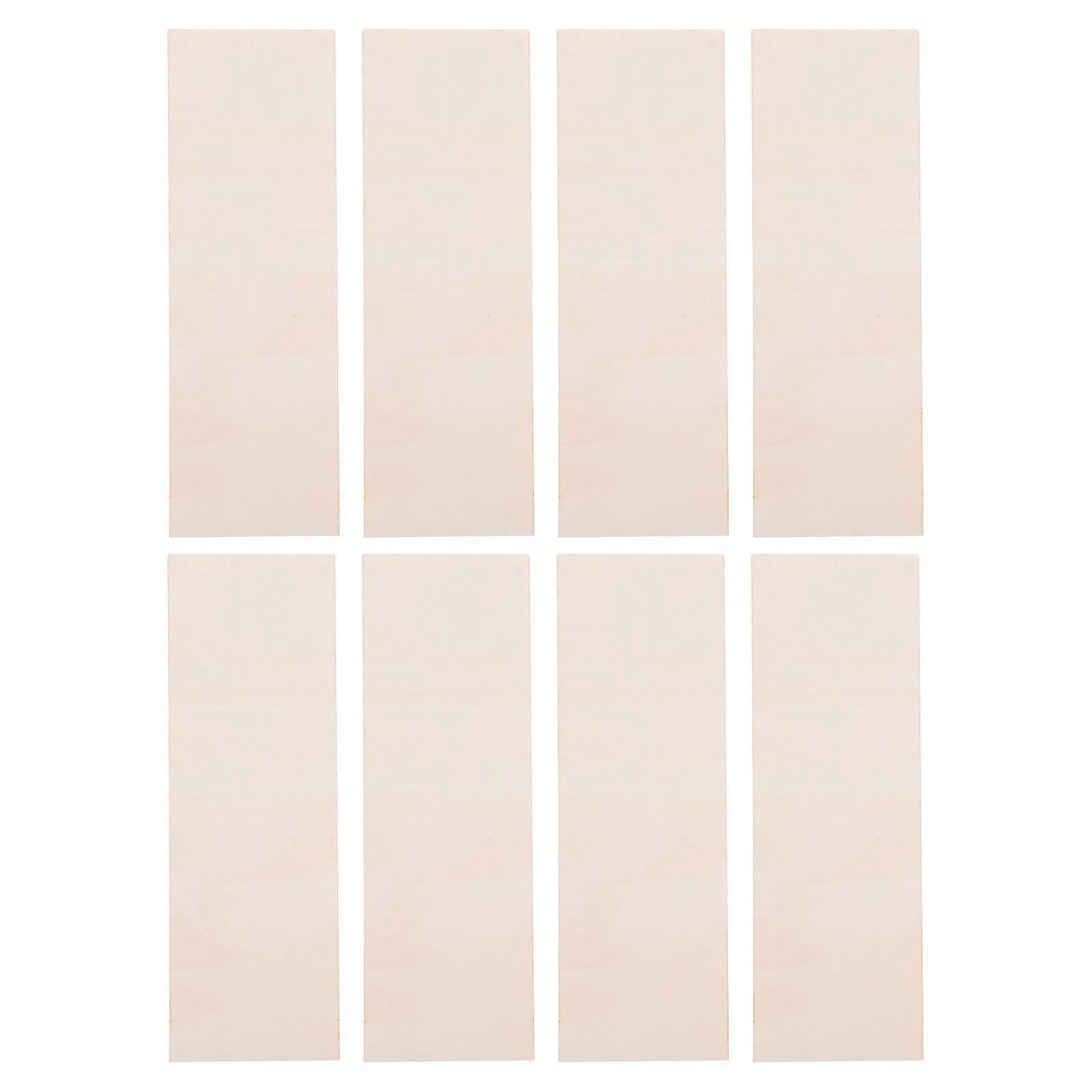 Wood Sheets Decor Rectangle Board for Engraving with 8Pcs Crafts