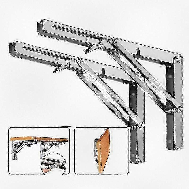 2025 300mm Foldable Shelf Support, Rust-Resistant Wall Mount Bracket, Floating Table Holder, Collapsible Shelf Bracket