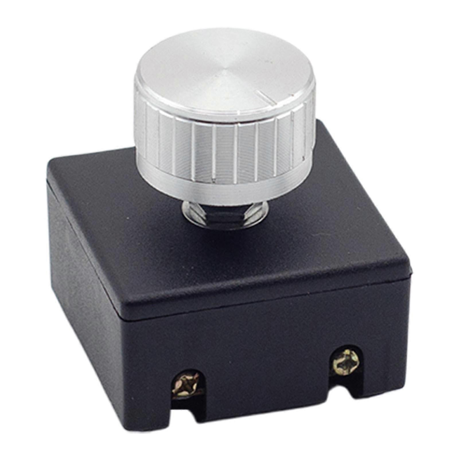 Dimmer Switch AC110220V Rotary Dimmer for Lamps with Precise Brightness Control, Silver
