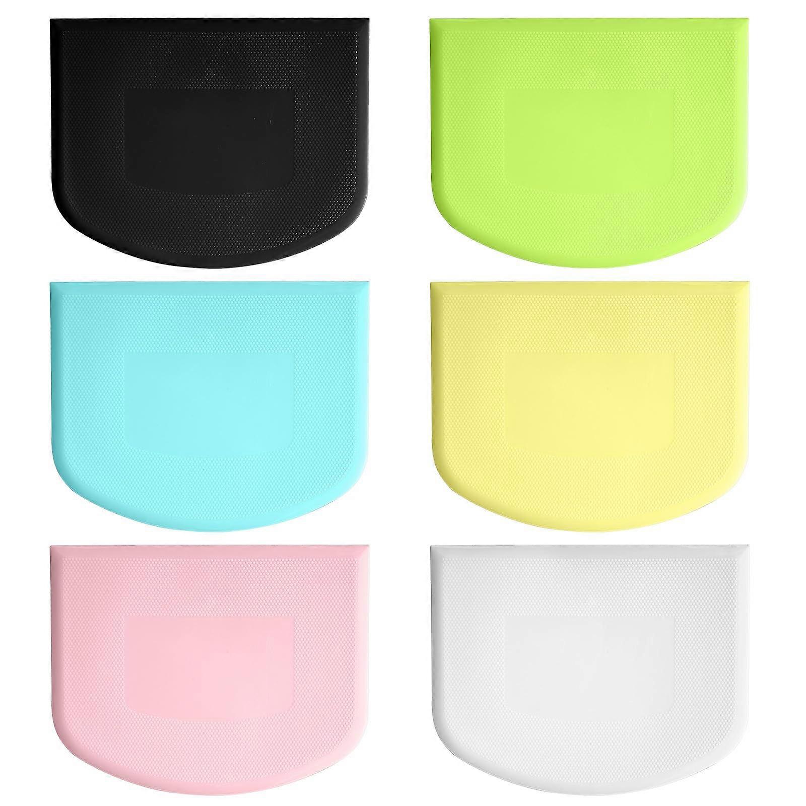 6 Pcs Dough Scraper and Bench Scraper Set for Baking, Ergonomic NonSlip Grip, Cake and Pastry Tool