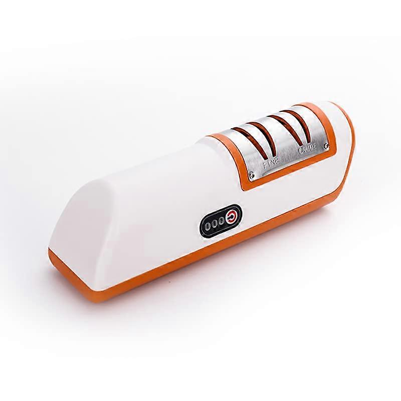 Electric Knife Sharpener TwoStage Fast Sharpening for Kitchen Knives Scissors Orange