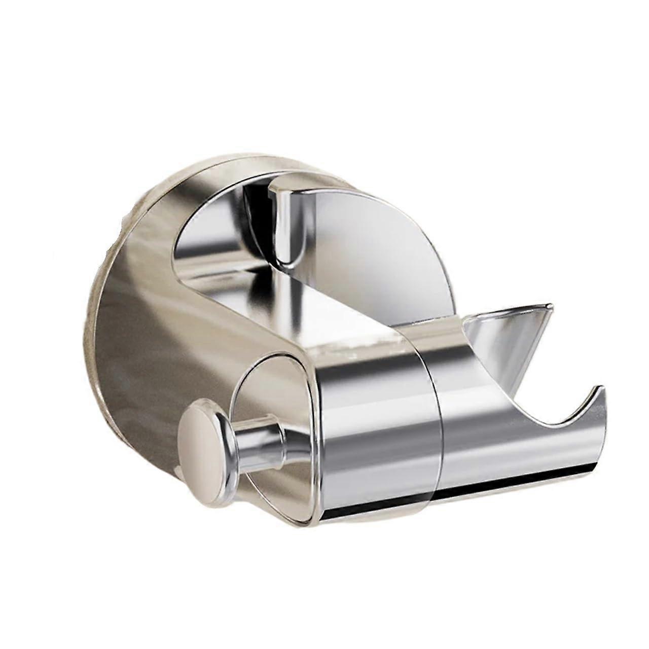 Adjustable Shower Head Holder with 360° Angle Adjustment, SelfAdhesive Suction Bracket, Silver
