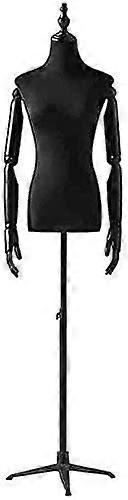 Adjustable Dress Form Mannequin for Sewing and Display with Stand, RustResistant Base, Black
