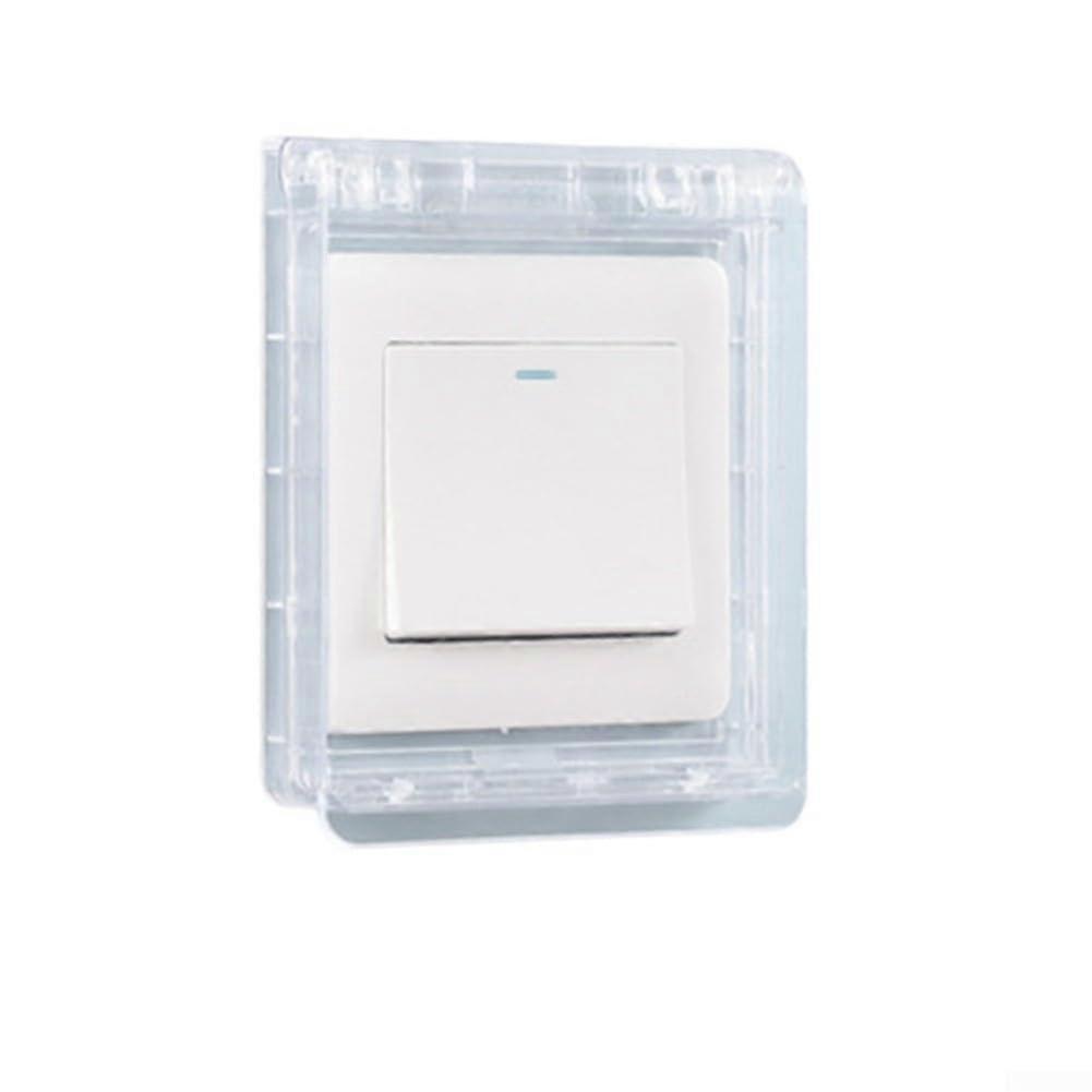 Waterproof Socket Cover for 86 Type Outlets with Light Switch Protector, Durable Outdoor Use, 6 Pack Transparent