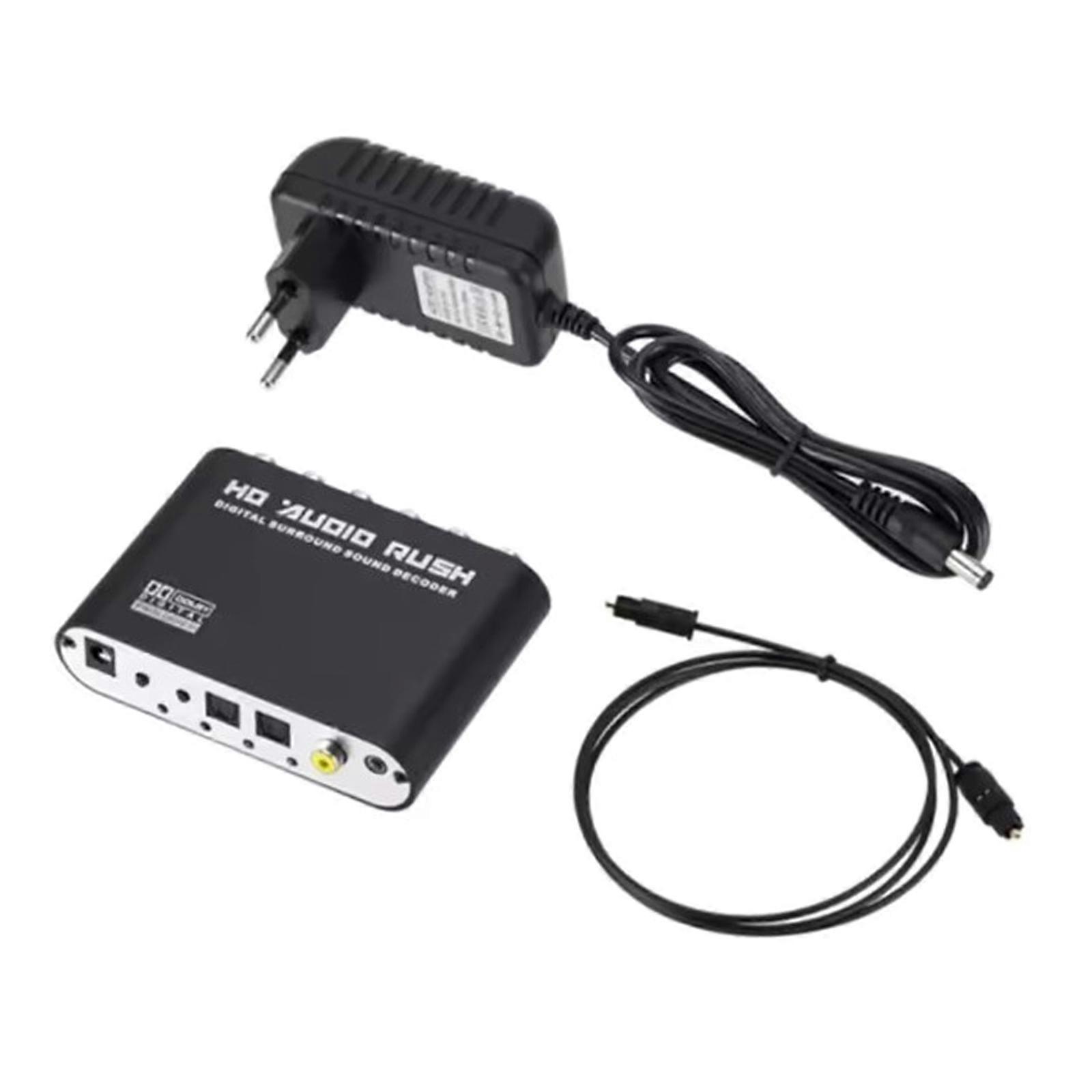 5.1Channel Sound Decoding Device for Various Devices Televisions Game Consoles and Player with Improved Connectivity Multicolor