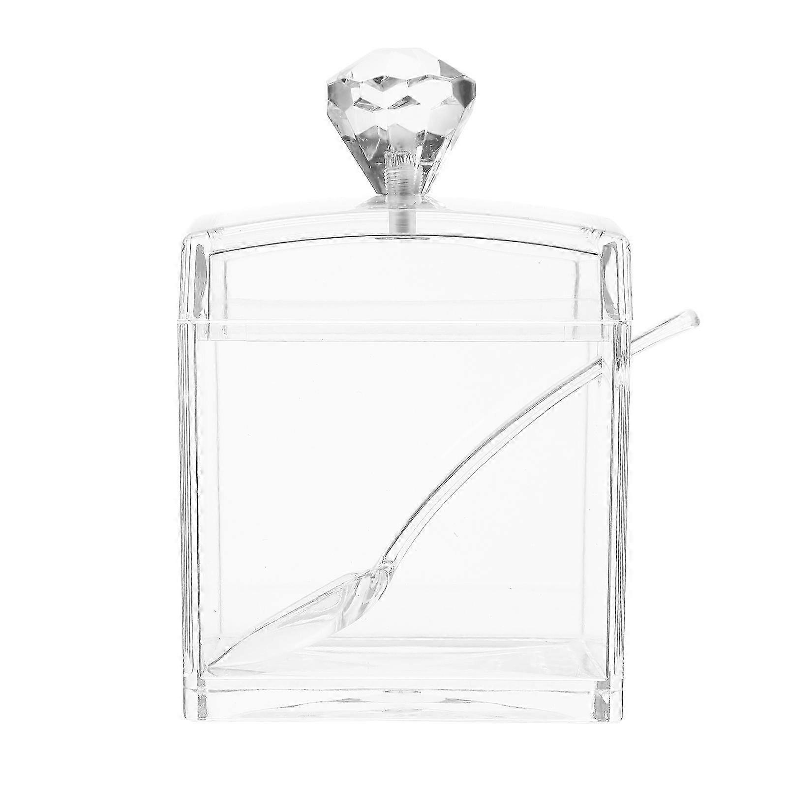 Square Shape Seasoning Container Acrylic Box for Kitchen 4Pcs Pack