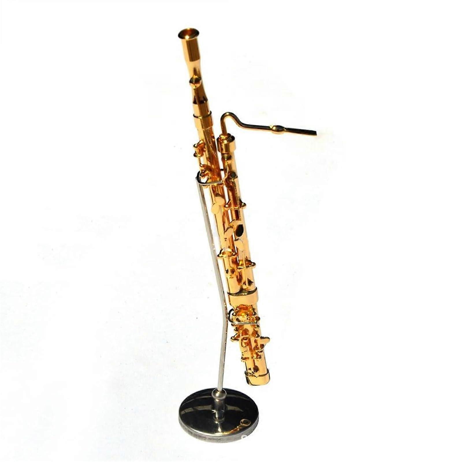 Miniature Musical Instrument Bassoon Model with Precise Craftsmanship for Home Decor Display