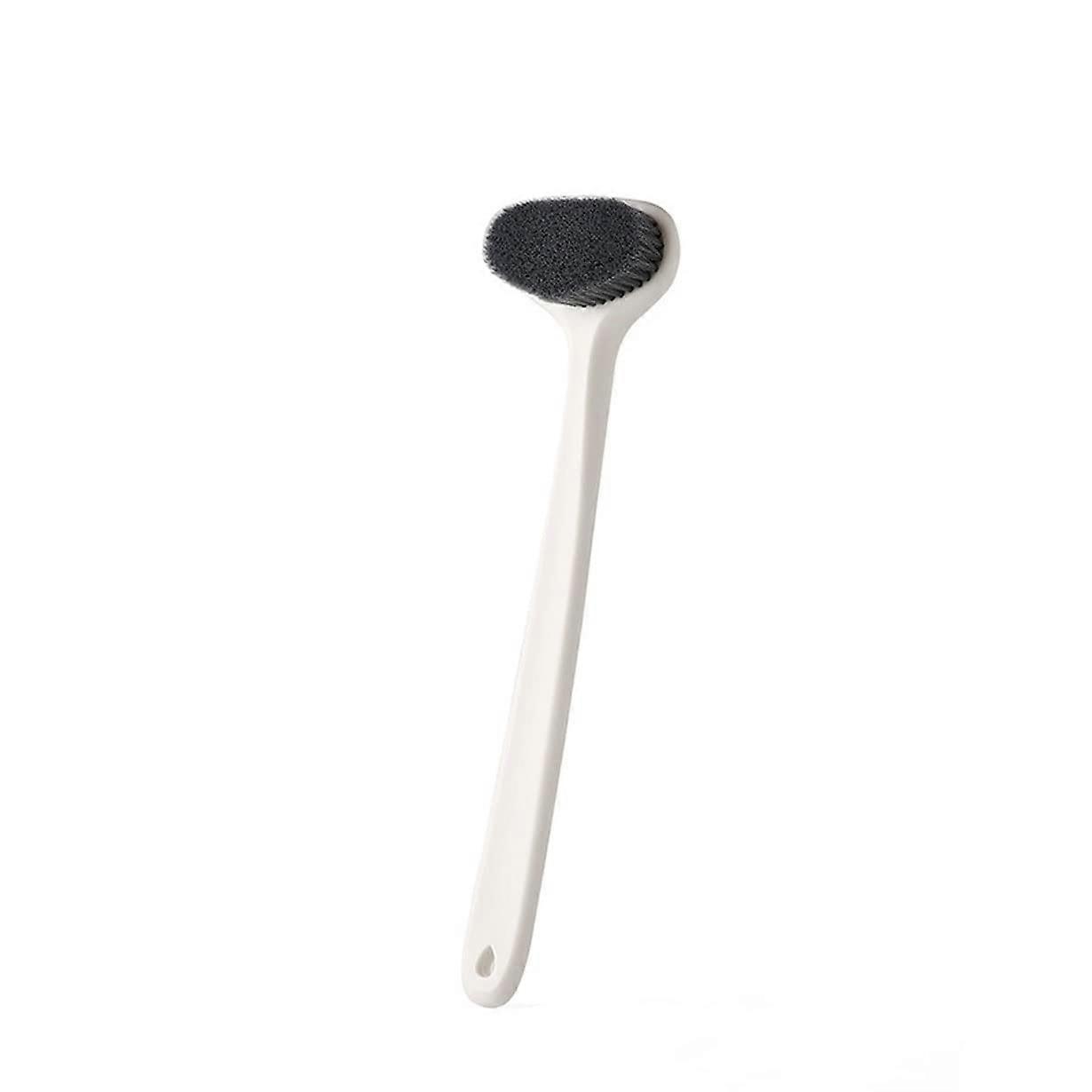 Bath Body Brush with Long Handle Back Scrubber Soft Bristles for Exfoliating and Bathing White