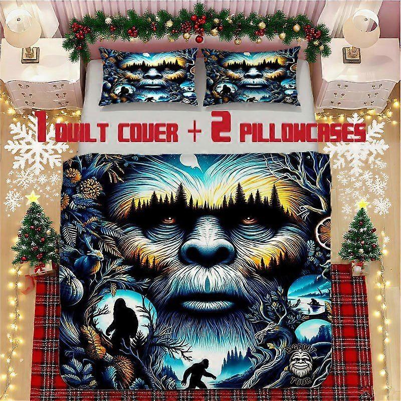 Bigfoot Legend Soft Printed Bedding Set Polyester Fabric Decorative & Warm