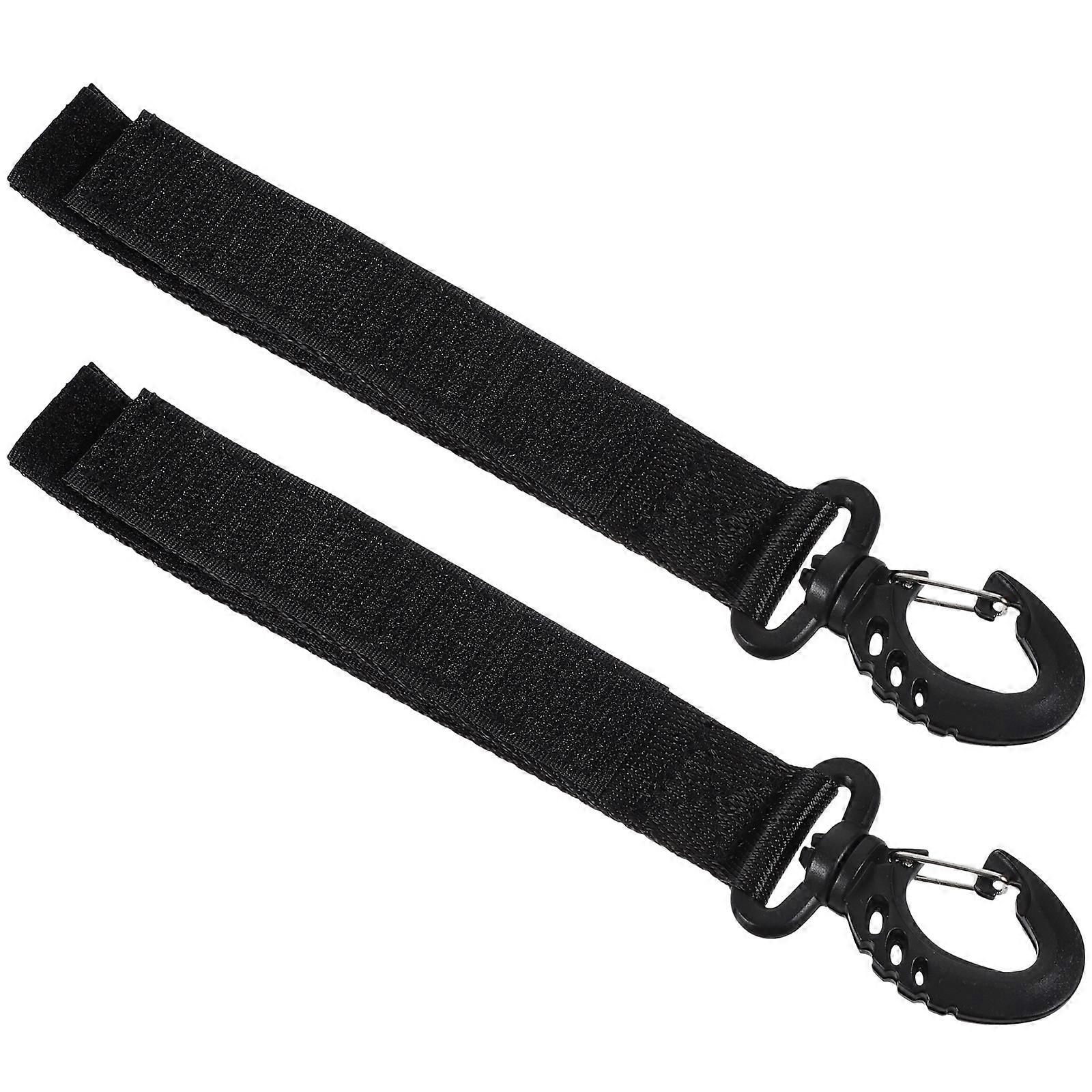 Black Kayak Paddle Safety Rope Hooks for Securing Paddles 4Pcs Kit