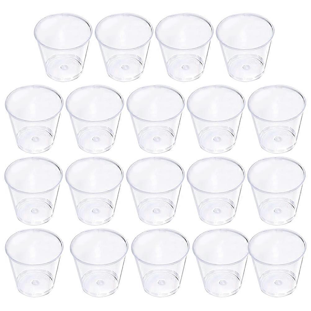 Transparent Aviation Cup Plastic Beverage Cups with Sturdy Base 100Pcs