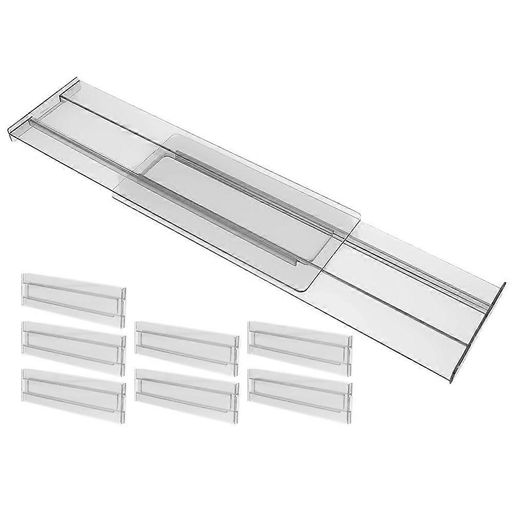 Transparent Adjustable Drawer Dividers Organizer for Socks 16Pcs Set