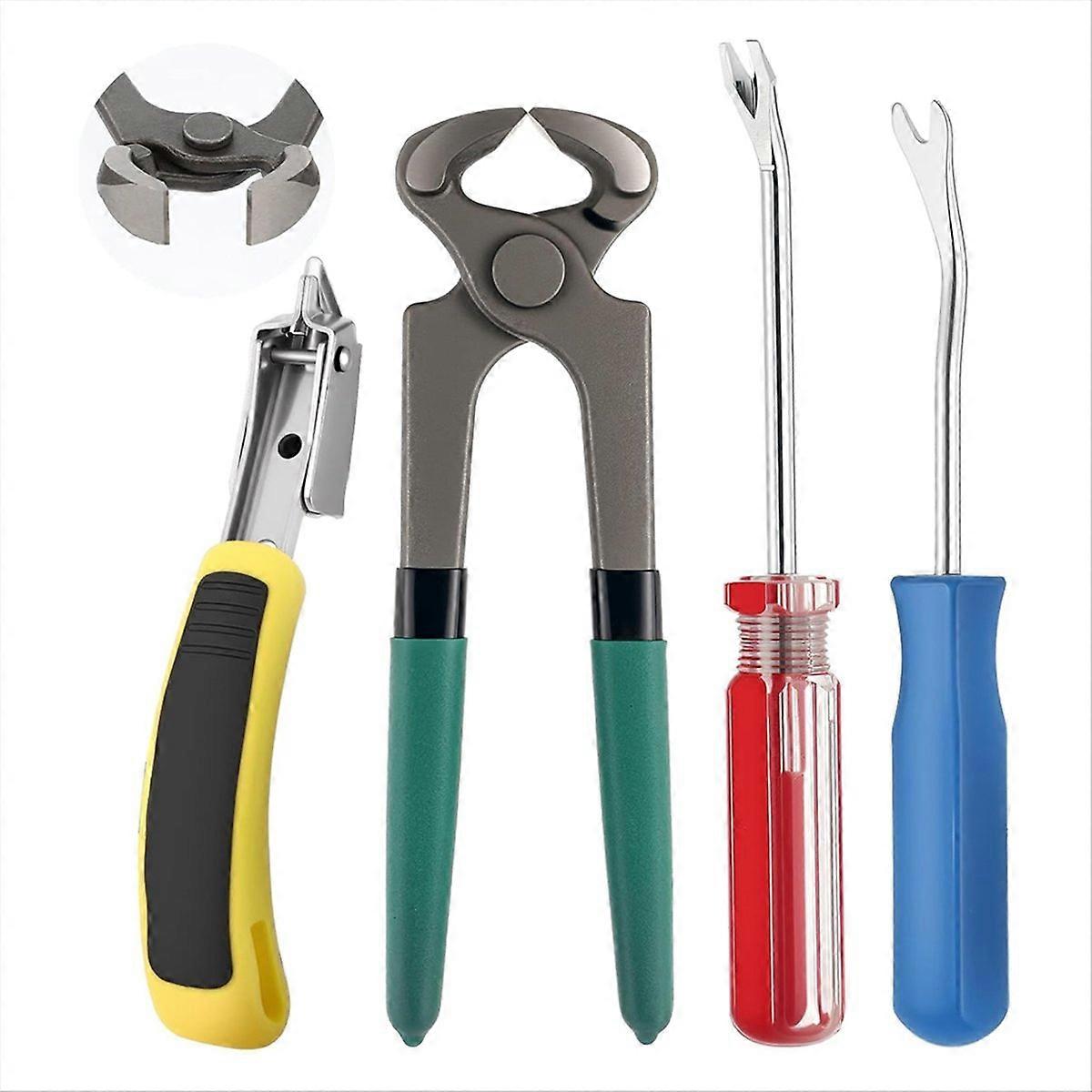 4Pcs Nail Puller and Staple Remover Tool Set - Nail Tack Removers