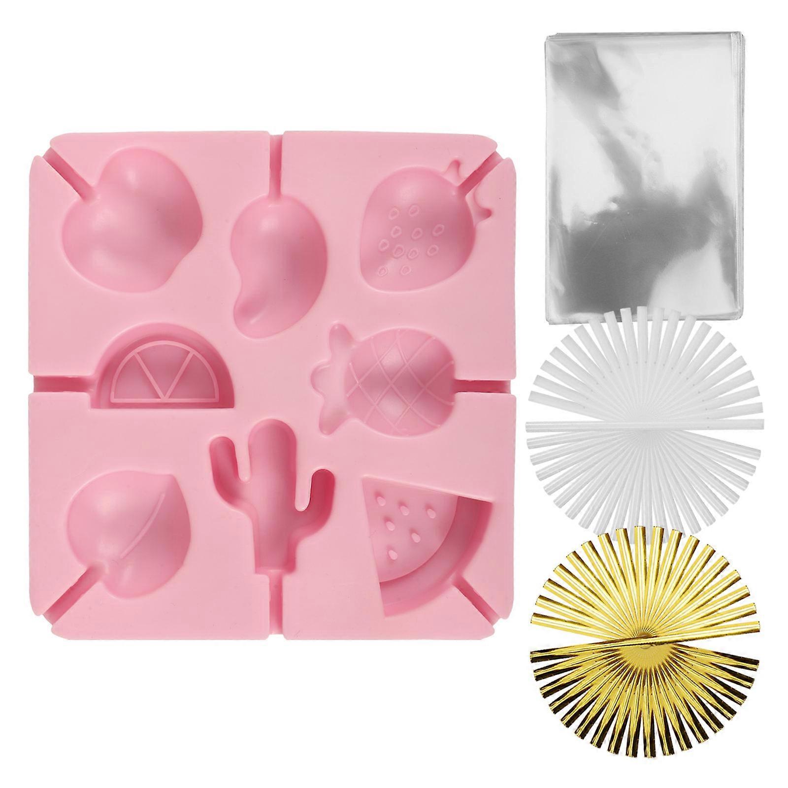 Assorted Color Silicone Lollipop Mold for Candy Making 3Sets Pack