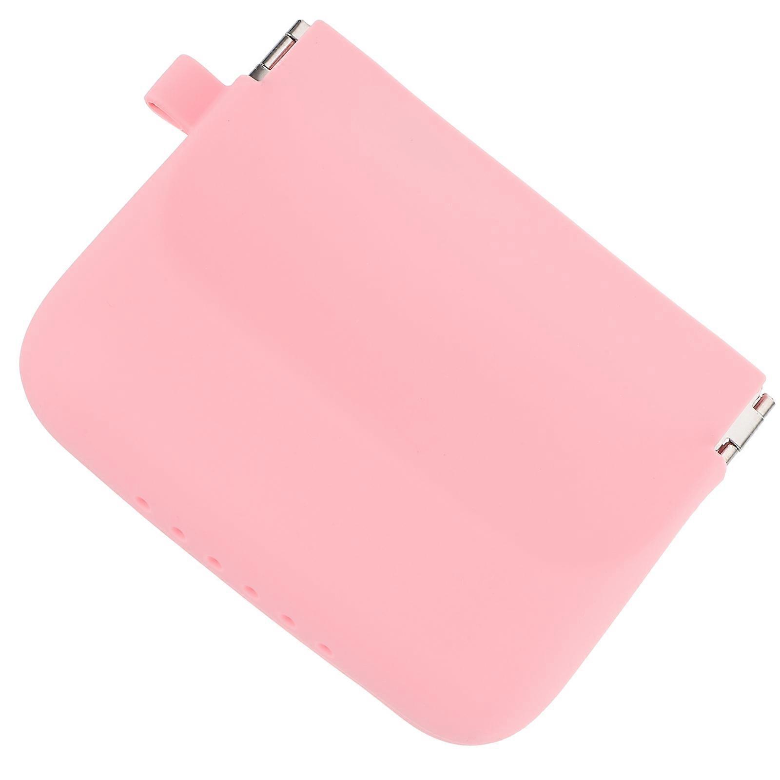 Silicone Denture Box for Storage with Lid Durable Pink Case