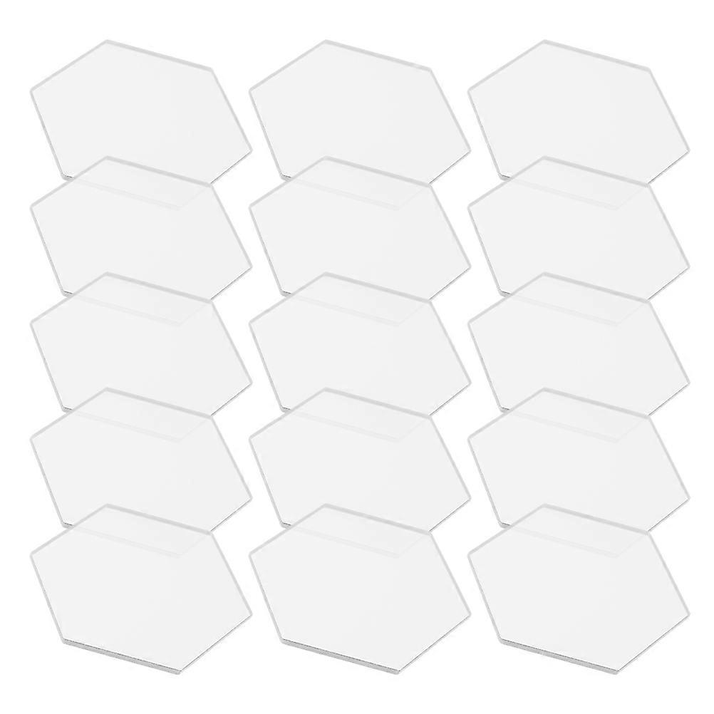 Hexagonal Acrylic Place Cards for Table Setting 20Pcs Transparent Wedding Name Labels