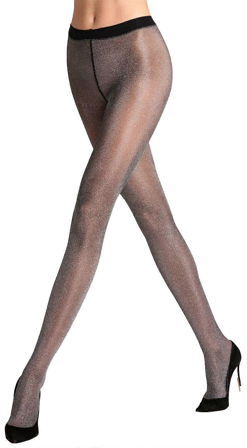 Falke Glitter 30 Denier Tights - Black/Silver
