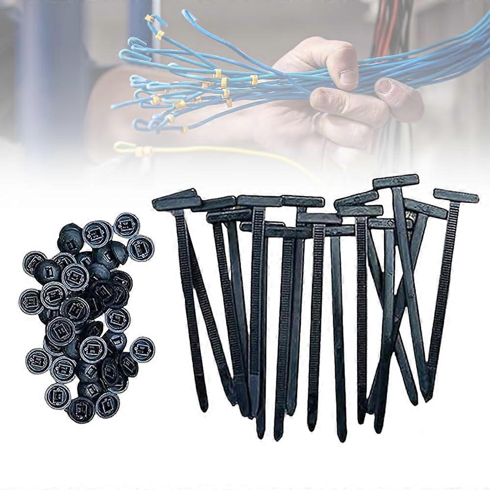 Cable Ties Nylon 50 Pcs Self Locking UV Resistant for Car  and Secure Panel Attachment