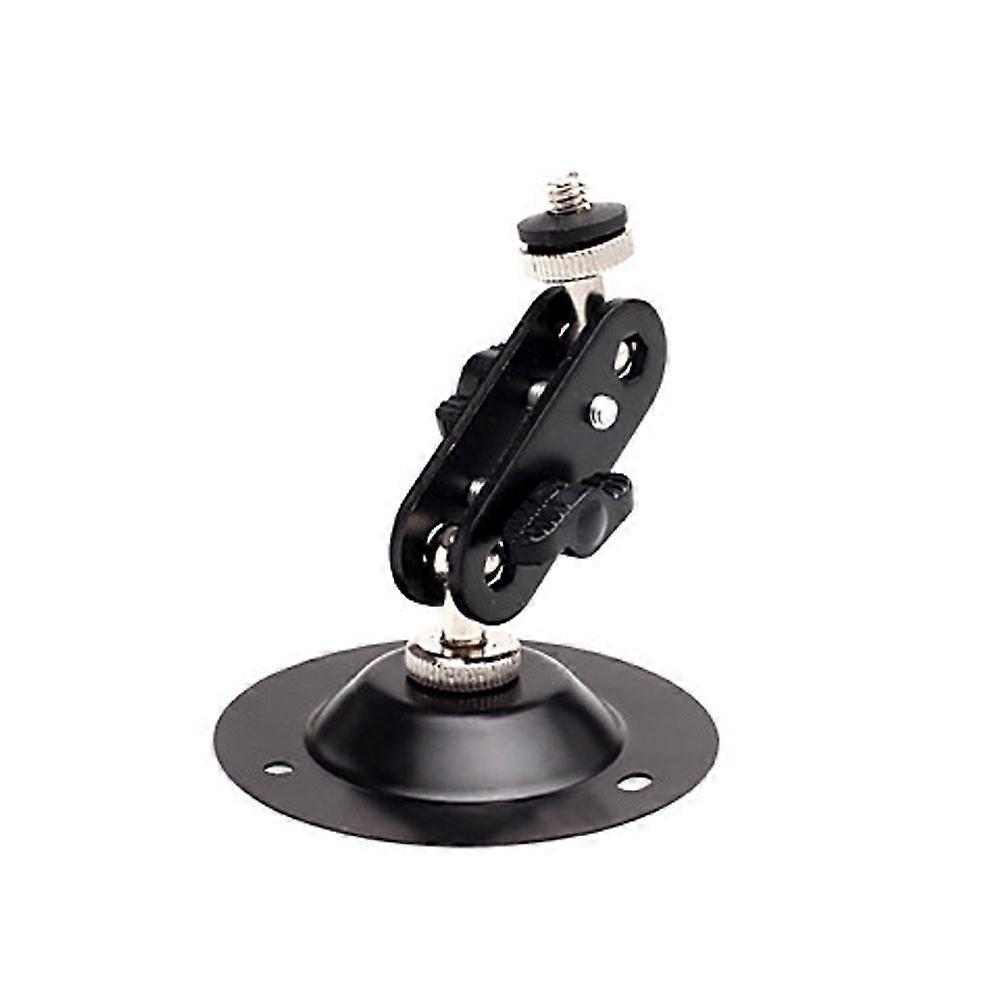 CCTV Camera Wall Mount Bracket 7.2cm Base Black Stand for Secure Camera Positioning