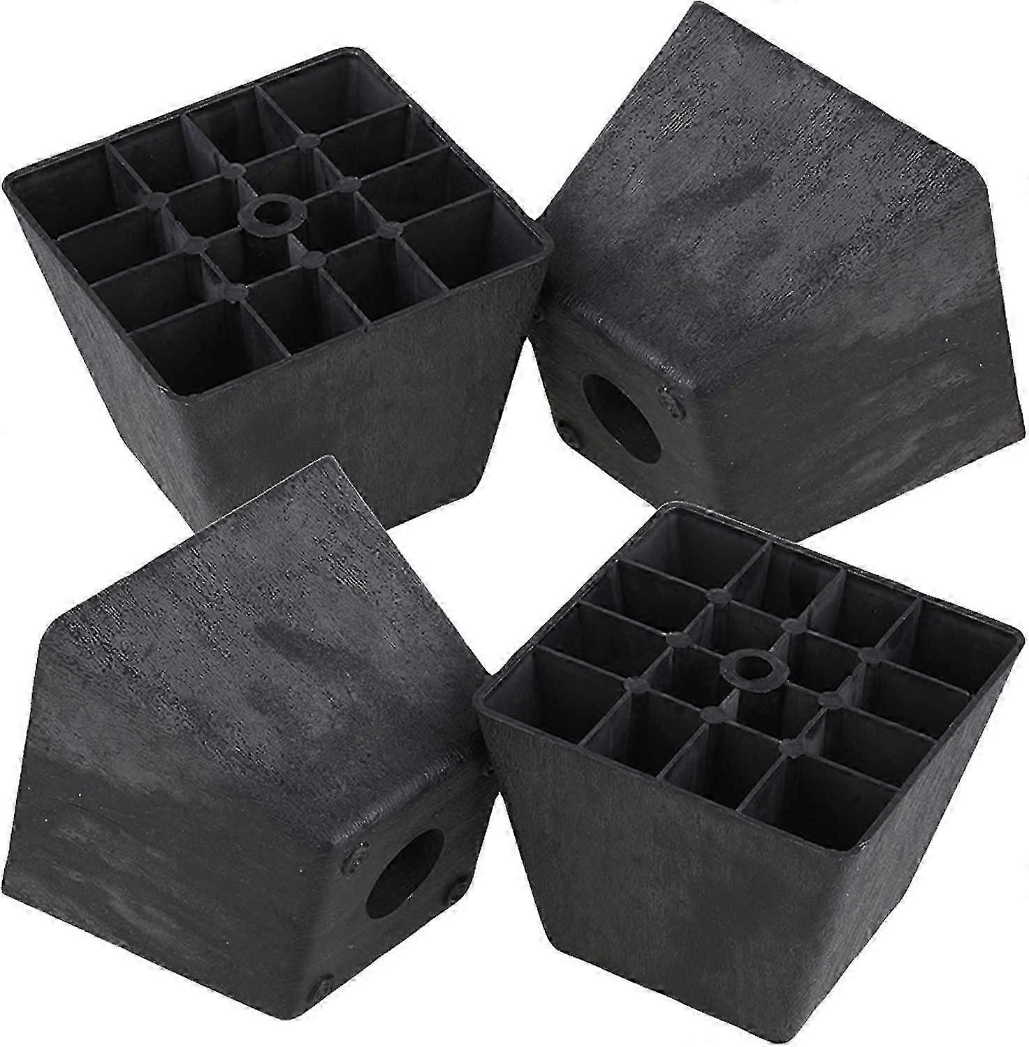 Trapezförmige Sofabeine aus Kunststoff, schwarz, 4er-Pack, Typ 2