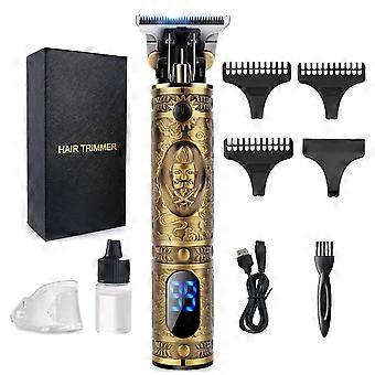 Haartrimmer voor mannen, Draadloze baardtrimmer, Professionele trimmerset, Precisie T-blad trimmer voor mannen met LED-verlichting, Scheerapparaat voor mannen, Baardvormer, Elektrisch