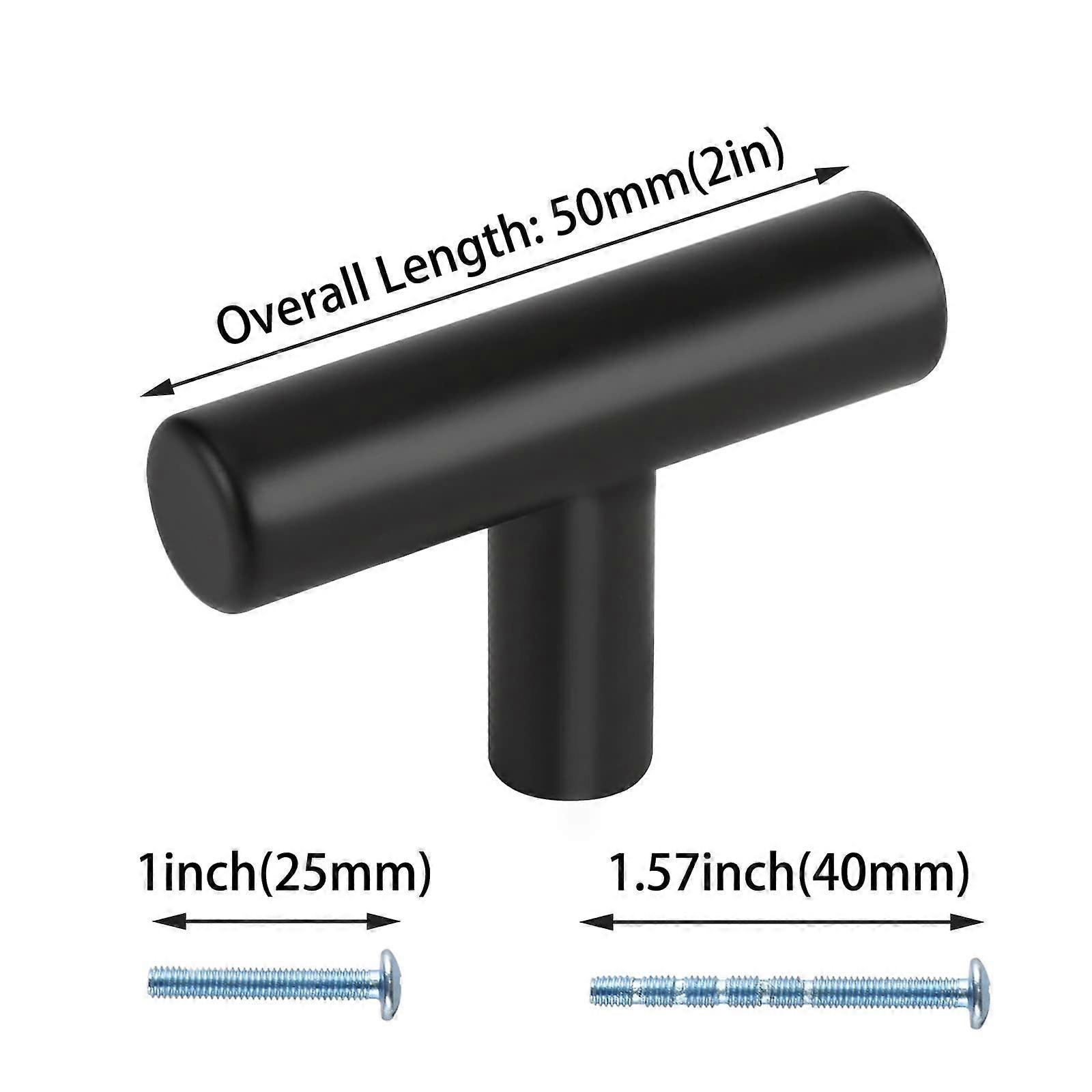 Matte Black Cabinet Hardware Stainless Steel Drawer Knobs 30 Pack - Kitchen Cabinet Door Knobs