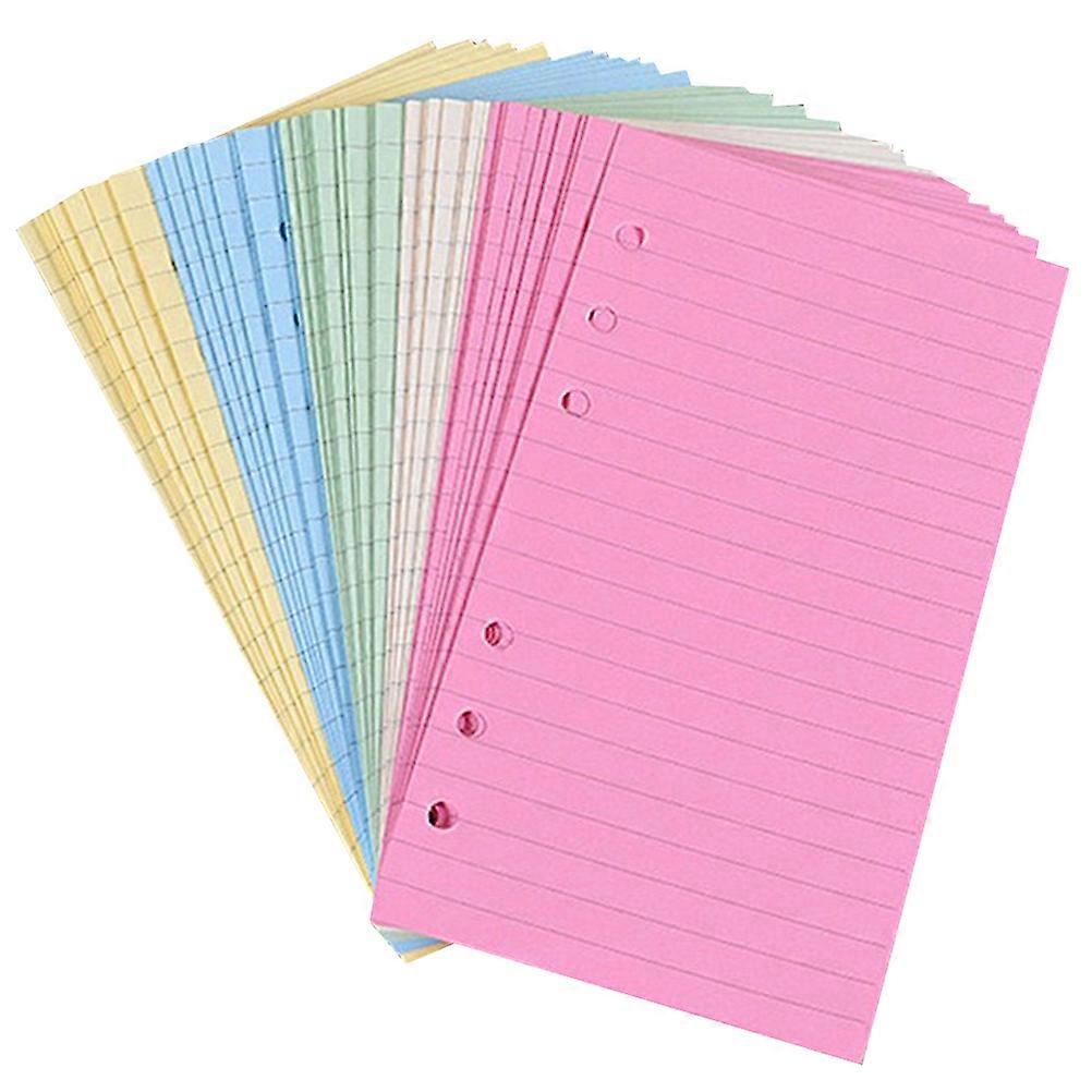 Assorted Color A5 Loose Leaf Notepad Refills for Writing Use 100Pcs