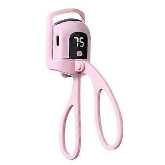 Heated Eyelash Curler with Lcd Display Silicone Pads Eyelash Protection Natural Curling Without Damaging Eyelashes Rechargeable