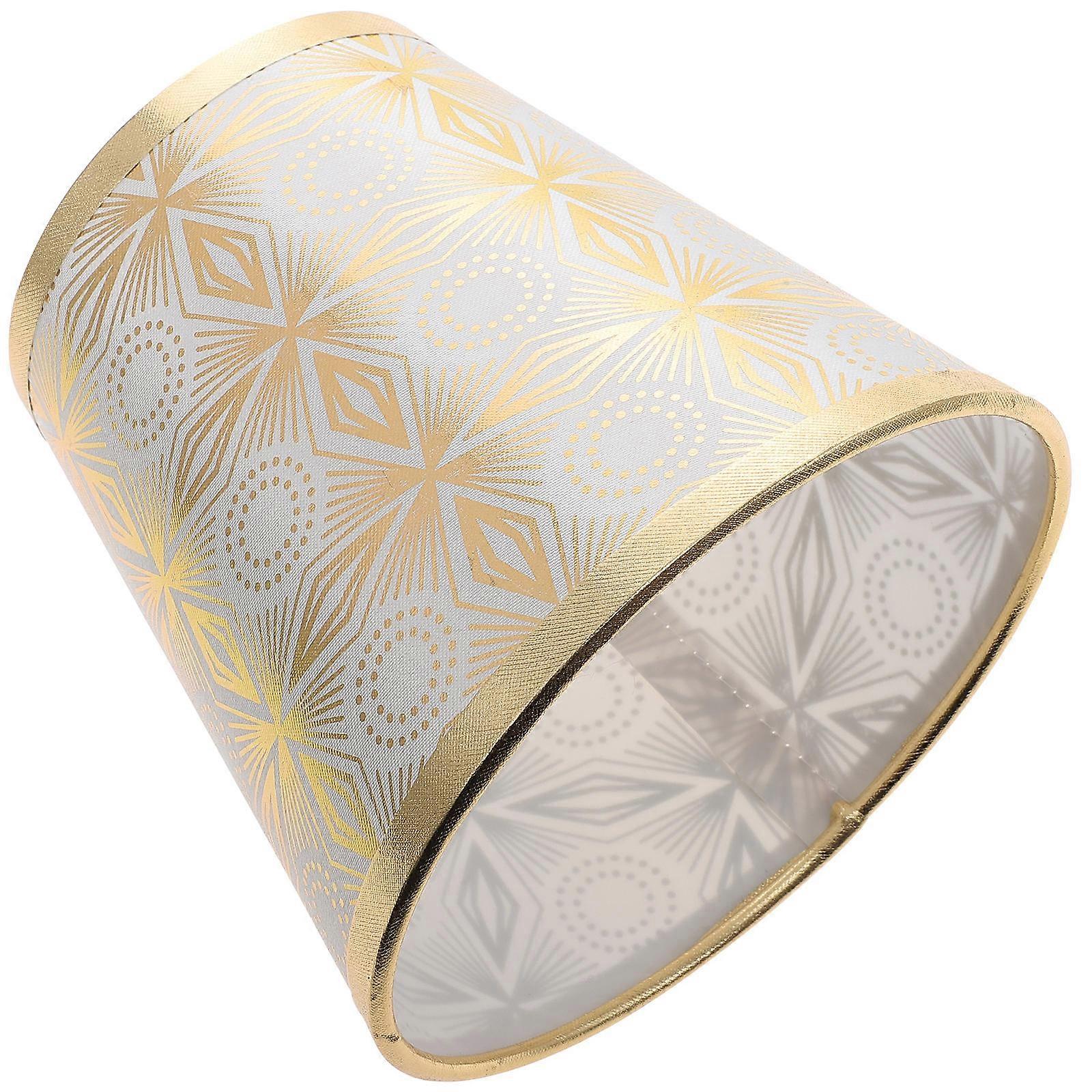 Small Lampshade Light Accessories for Decor 2Pcs Golden Pattern