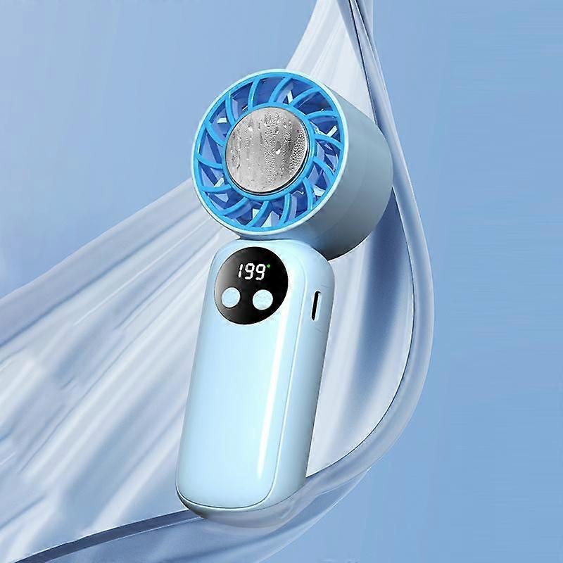 Ice Cooling Handheld Fan with Digital Display