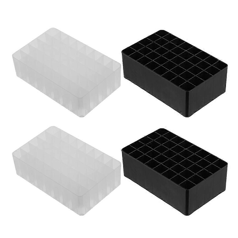 Desktop Cosmetics Boxes Plastic for Storage 4Pcs Multi-Grid Organizer Boxes