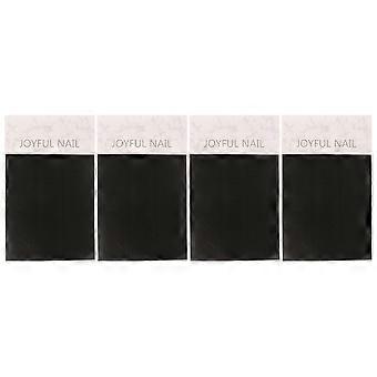 French-Tip-Nagelsticker aus schwarzem Papier, 4 Blatt, Nagelkunst-Anleitungen