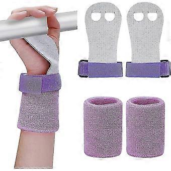 Abeillo Gymnastics Grips with Wristbands for Girls, Youth and Kids, Hand Protection and Wrist Support for Bars and Train