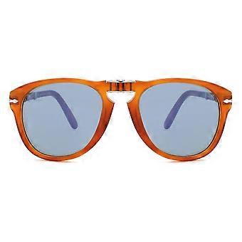 Persol PO0714SM Folding 96/56 Full Rim Light Tortoise Unisex Pilot Sunglasses UV2 Original