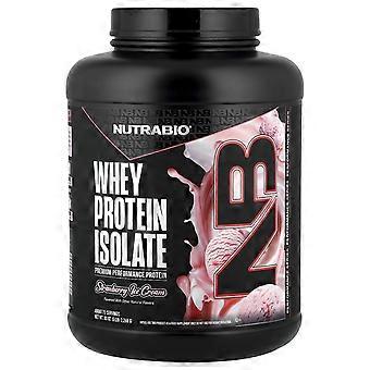 NutraBio, isolat de protéines de lactosérum, crème glacée à la fraise, 2 268 g (5 lb)