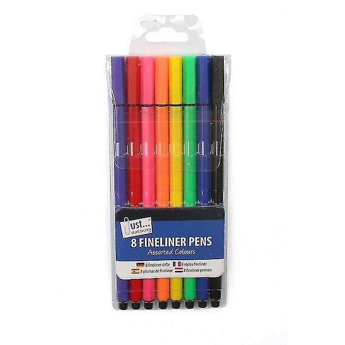 Just Stationery Fineliner Pen (Pack de 8)