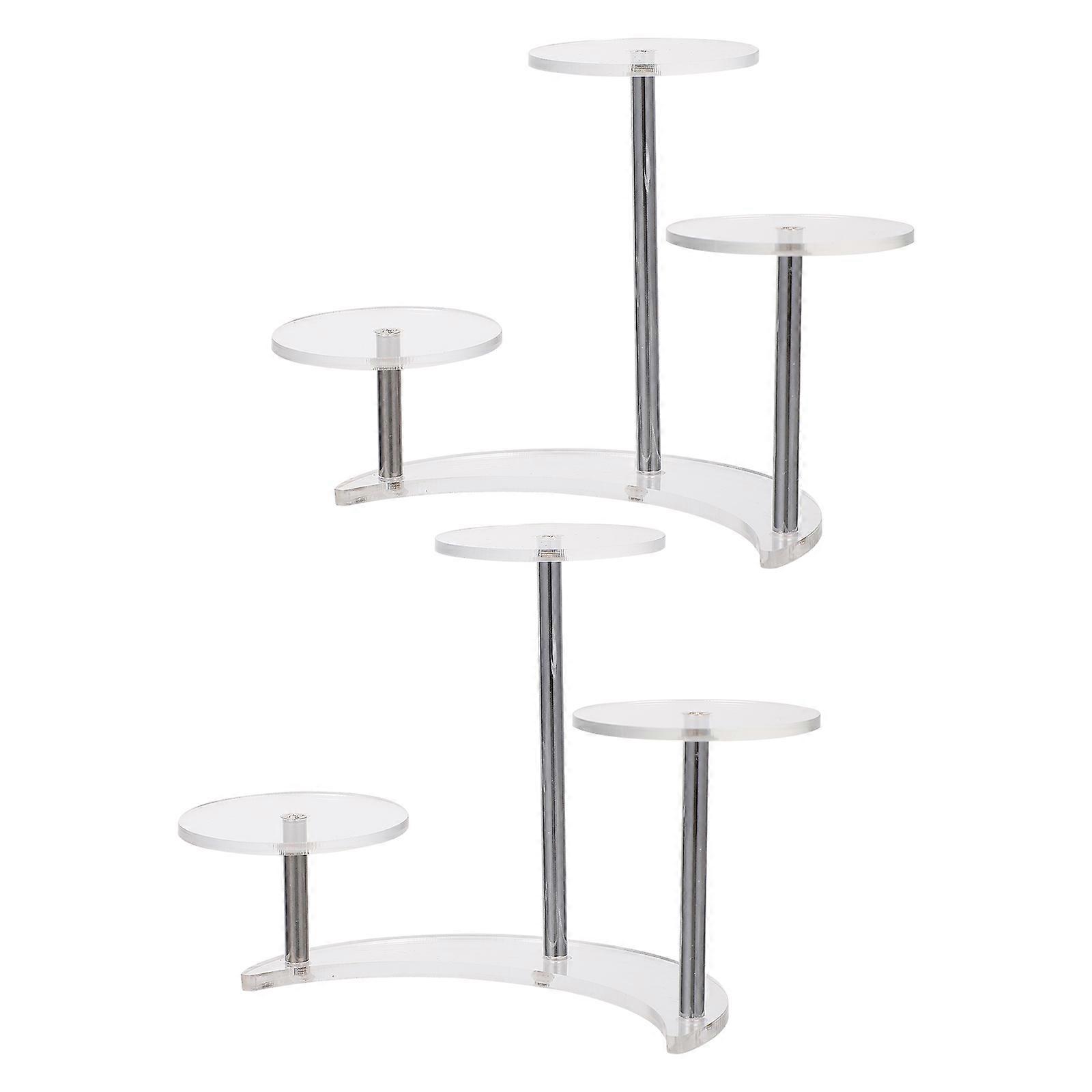 2Pcs Moon Shape Designed Displaying Holders Small Items Displaying Racks