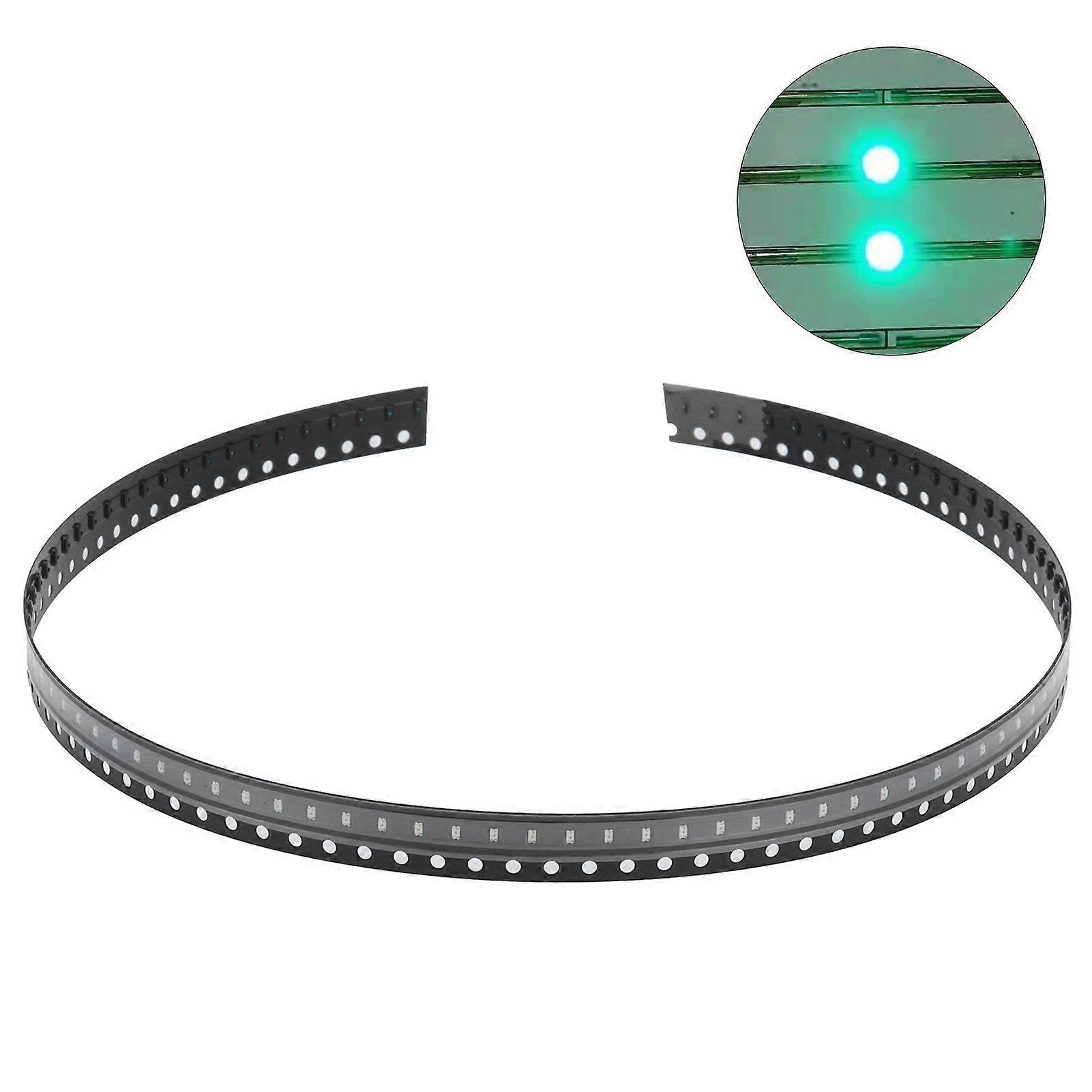 100Pcs SMD LED Diodes Electronic Components HighStrength Tiny Low Voltage for DIY PCB(Emerald )
