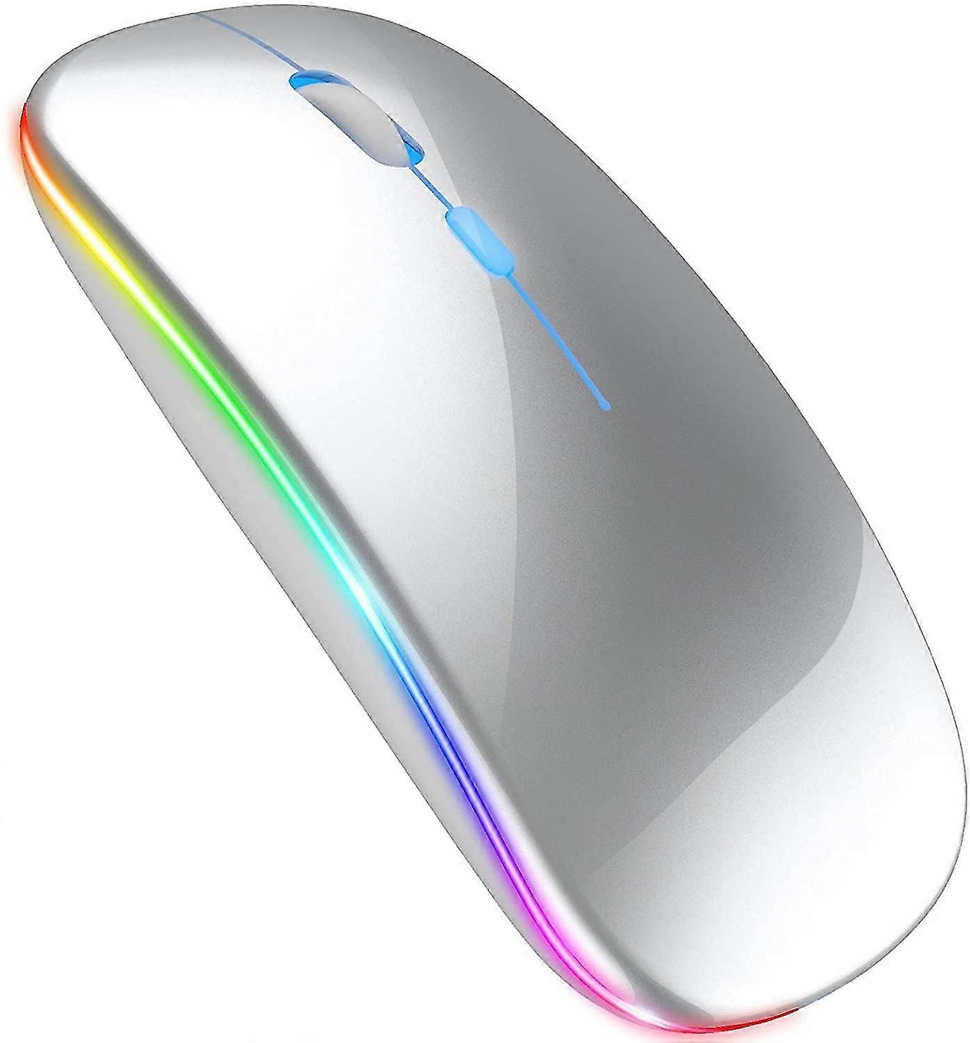 Bluetooth Mouse For Ipad,wireless Mouse For Macbook Air/mac/pc/laptop (silver)