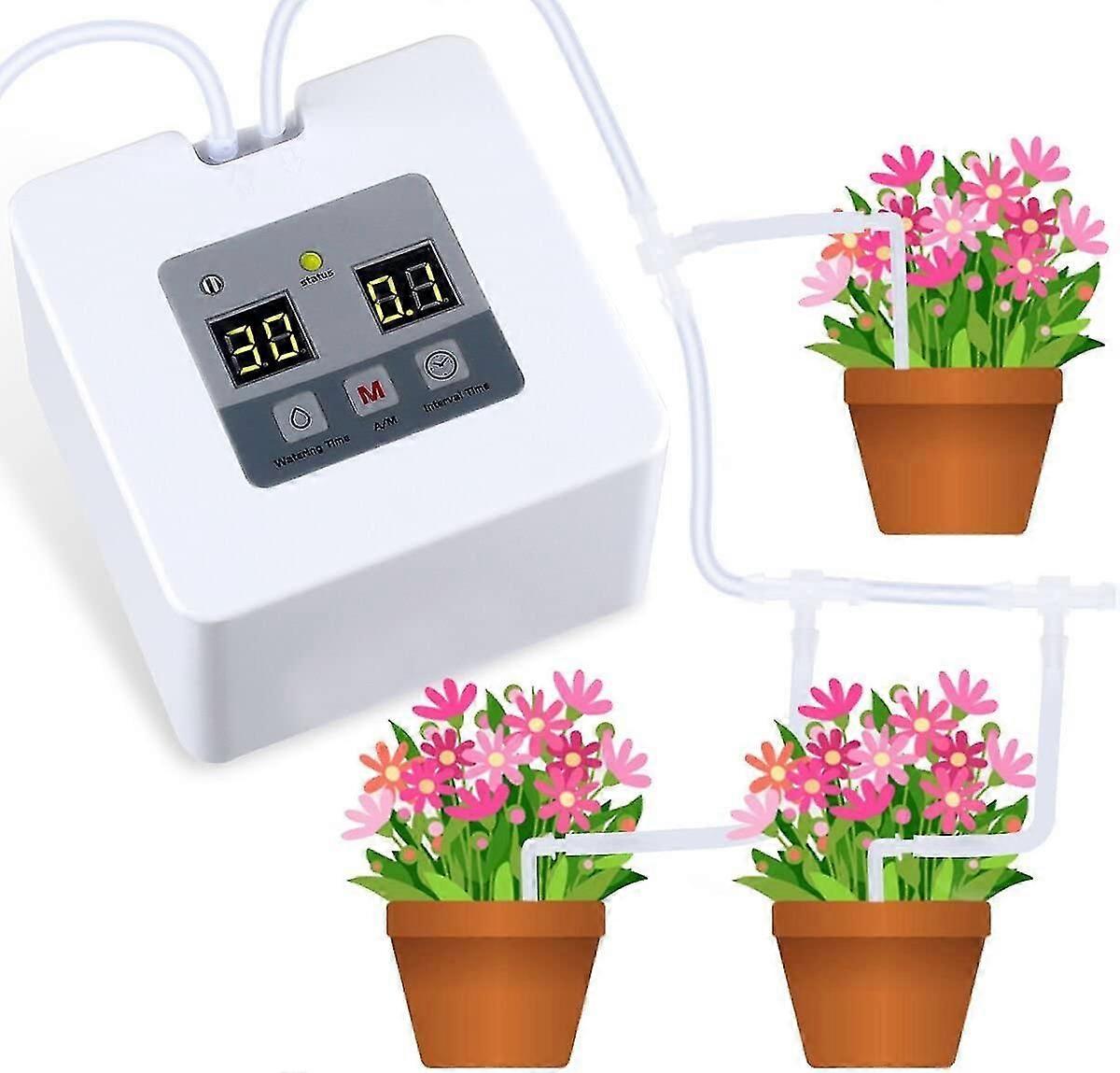 Micro Automatic Drip Irrigation Kit, Self Watering System With 30 Days Electronic Water Timer